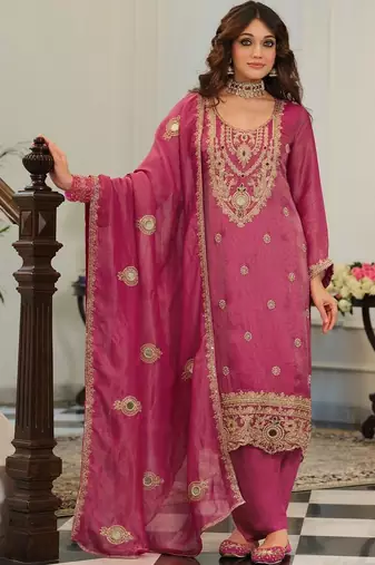 women ethnic motifs embroidered regular gotta patti kurta with patiala & with dupatta