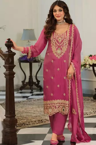 women ethnic motifs embroidered regular gotta patti kurta with patiala & with dupatta
