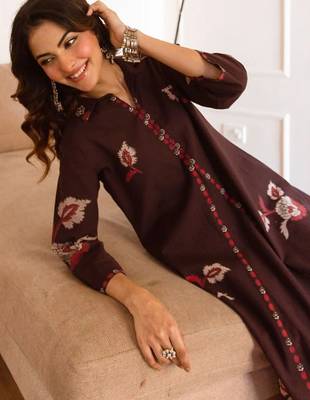 women floral printed regular cotton kurta with palazzos 2