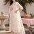 women ethnic motifs embroidered regular thread work liva kurta with trousers & with dupatta