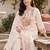 women ethnic motifs embroidered regular thread work liva kurta with trousers & with dupatta