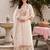 women ethnic motifs embroidered regular thread work liva kurta with trousers & with dupatta