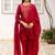 women ethnic motifs embroidered regular thread work kurta with patiala & with dupatta