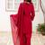women ethnic motifs embroidered regular thread work kurta with patiala & with dupatta