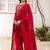 women ethnic motifs embroidered regular thread work kurta with patiala & with dupatta