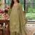 women ethnic motifs embroidered regular sequinned kurta palazzos & dupatta