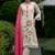 women floral embroidered regular thread work kurta with trousers & with dupatta
