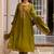 women ethnic motifs embroidered empire thread work kurta with trousers & with dupatta