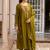 women ethnic motifs embroidered empire thread work kurta with trousers & with dupatta