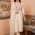women ethnic motifs embroidered regular thread work liva kurta with trousers & with dupatta