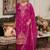 women embroidered regular thread work kurta with trousers & with dupatta