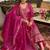 women embroidered regular thread work kurta with trousers & with dupatta