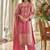 women ethnic motifs embroidered regular kurta with trousers & with dupatta