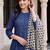 women ethnic motifs regular kurta with trousers & with dupatta