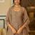 women ethnic motifs embroidered regular thread work kurta with palazzos & with dupatta