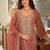 women ethnic motifs embroidered sequinned kurta with trousers & with dupatta