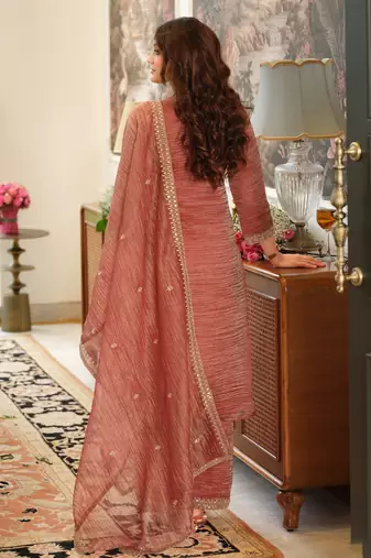 women ethnic motifs embroidered sequinned kurta with trousers & with dupatta