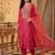 women ethnic motifs embroidered regular liva kurta with trousers & with dupatta