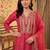 women ethnic motifs embroidered regular liva kurta with trousers & with dupatta