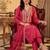 women ethnic motifs embroidered regular liva kurta with trousers & with dupatta