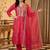 women ethnic motifs embroidered regular liva kurta with trousers & with dupatta