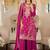 women ethnic motifs embroidered regular thread work kurta with palazzos & with dupatta