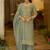 women ethnic motifs embroidered regular thread work kurta with palazzos & with dupatta
