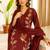 women ethnic motifs embroidered regular thread work cotton kurta with palazzos & with dupatta