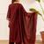 women ethnic motifs embroidered regular thread work cotton kurta with palazzos & with dupatta