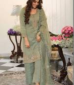 women ethnic motifs embroidered regular sequinned kurta with palazzos & with dupatta