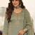 women ethnic motifs embroidered regular sequinned kurta with palazzos & with dupatta