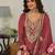 women ethnic motifs embroidered regular mirror work kurta with salwar & with dupatta