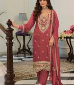 women ethnic motifs embroidered regular mirror work kurta with salwar & with dupatta
