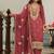 women ethnic motifs embroidered regular mirror work kurta with salwar & with dupatta