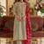 women ethnic motifs embroidered regular beads and stones kurta with trousers & with dupatta