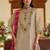 women ethnic motifs embroidered regular beads and stones kurta with trousers & with dupatta