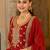 women ethnic motifs embroidered regular thread work kurta with palazzos & with dupatta