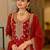 women ethnic motifs embroidered regular thread work kurta with palazzos & with dupatta