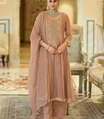 women ethnic motifs embroidered regular sequinned kurta with trousers & with dupatta