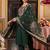 women ethnic motifs embroidered regular mirror work liva kurta with trousers & with dupatta