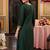 women ethnic motifs embroidered regular mirror work liva kurta with trousers & with dupatta