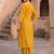 women ethnic motifs embroidered regular thread work liva kurta with trousers & with dupatta