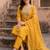 women ethnic motifs embroidered regular thread work liva kurta with trousers & with dupatta