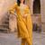 women ethnic motifs embroidered regular thread work liva kurta with trousers & with dupatta