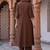 women ethnic motifs embroidered regular thread work cotton kurta with trousers