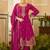 women ethnic motifs embroidered regular kurta with trousers & with dupatta