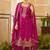 women ethnic motifs embroidered regular kurta with trousers & with dupatta