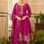 women ethnic motifs embroidered regular kurta with trousers & with dupatta
