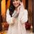 women ethnic motifs embroidered regular thread work cotton kurta with trousers & with dupatta