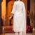 women ethnic motifs embroidered regular thread work cotton kurta with trousers & with dupatta